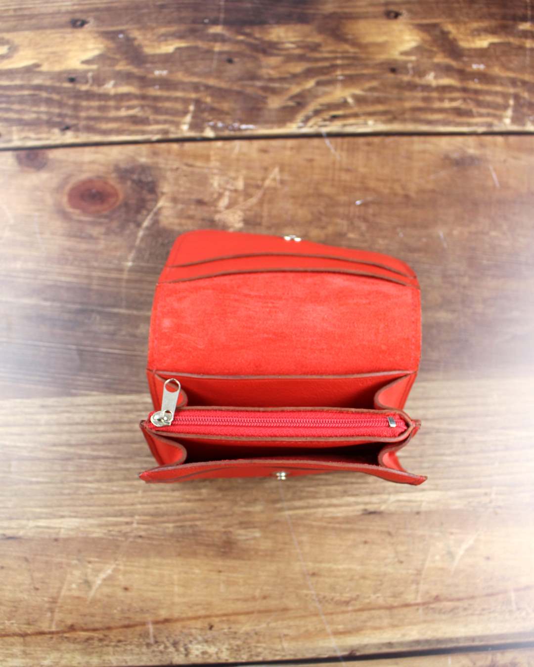 Compagnon-portefeuille-femme-en-cuir-pleine-fleur Compagnon pour femme en cuir pleine fleur rouge