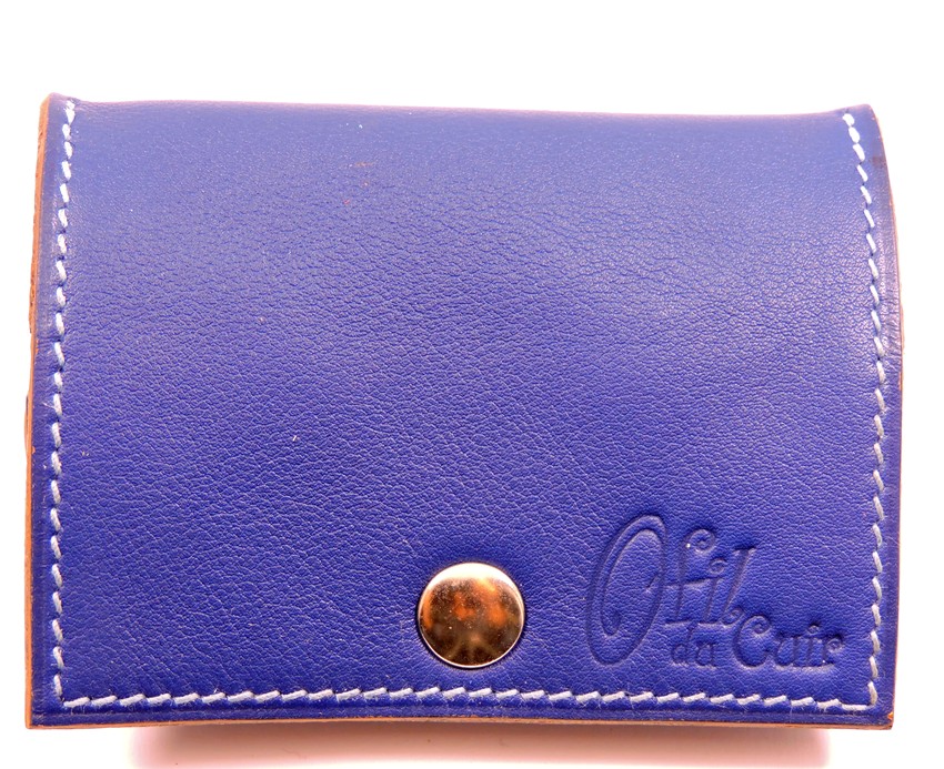 Porte-monnaie-cuir-ofilducuir-bleu-marine Porte monnaie cuir maroquinerie femme lyon bleu marine accessoire