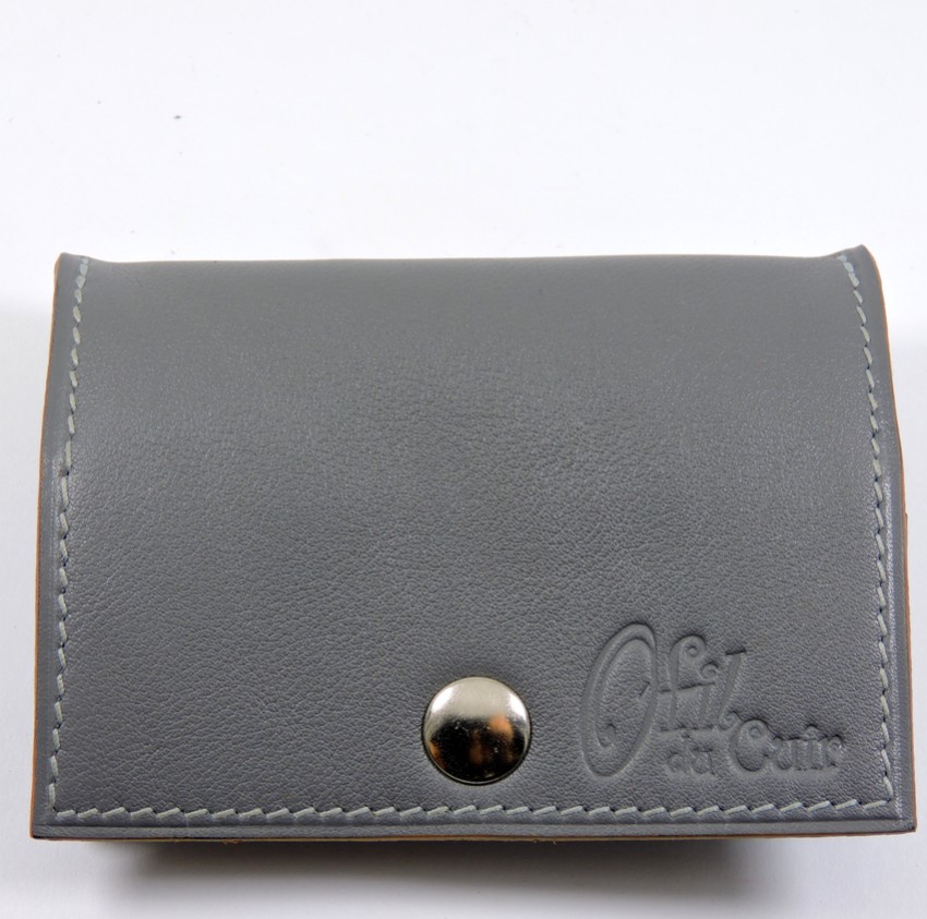 Porte-monnaie-cuir-ofilducuir-gris-maroquinerie Porte monnaie cuir maroquinerie femme lyon gris
