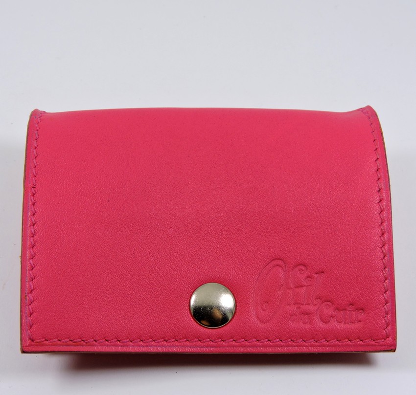 Porte-monnaie-cuir-ofilducuir-rose Porte monnaie cuir maroquinerie femme lyon rose ofilducuir