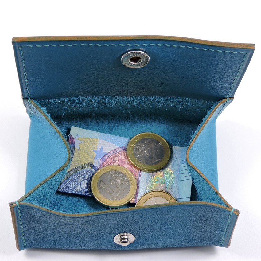Porte-monnaie-cuir-ofilducuir-turquoise-maroquinerie Porte monnaie cuir maroquinerie femme lyon turquoise