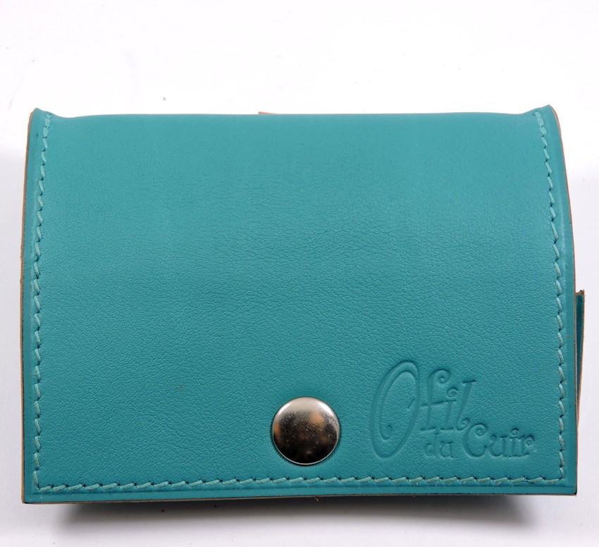 Porte-monnaie-cuir-ofilducuir-vert Porte monnaie cuir maroquinerie femme lyon vert ofilducuir