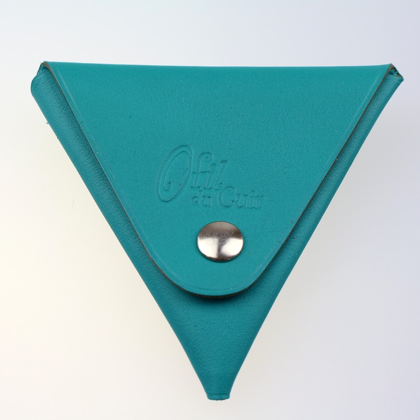 Porte-monnaie-triangle-ofilducuir-cuir-vert Porte monnaie triangle cuir homme vert accessoire