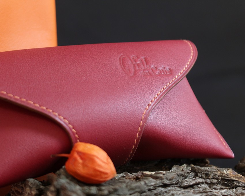 etui-lunettes-cuir-accessoires-ofilducuir étui lunettes soleil vue cuir accessoires maroquinerie ofilducuir bordeaux femme pochette