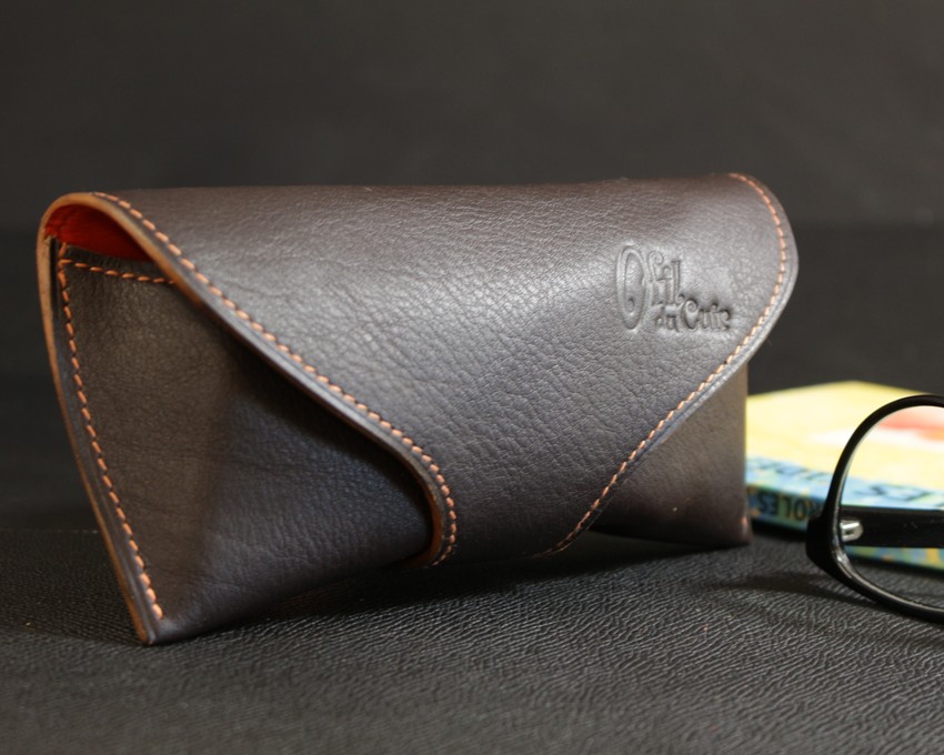 etui-lunettes-cuir-eben-ofilducuir étui lunettes soleil vue cuir marron accessoires maroquinerie ofilducuir