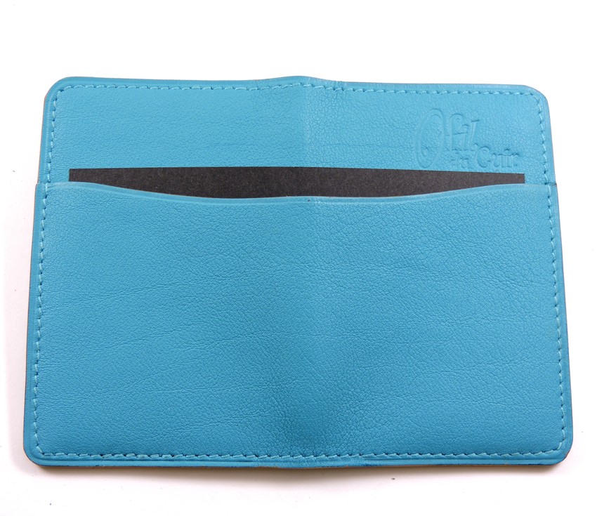 porte-carte-bancaire-ofilducuir-billet Porte cartes bancaire billet cuir maroquinerie Lyon bleu turquoise femme