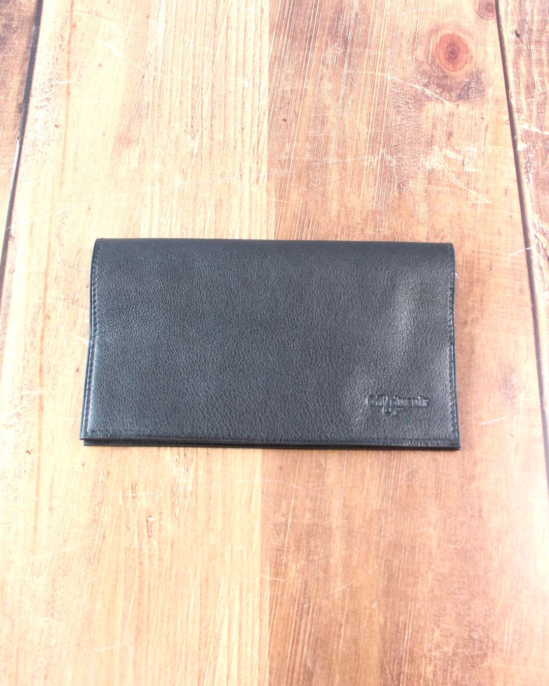 Porte-chéquier-horizontal-cuir-noir Porte chéquier horizontal en cuir noir